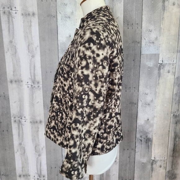 Akris Punto Size 8 Bokeh Print Wool Snap Button Jacket - Picture 2 of 7